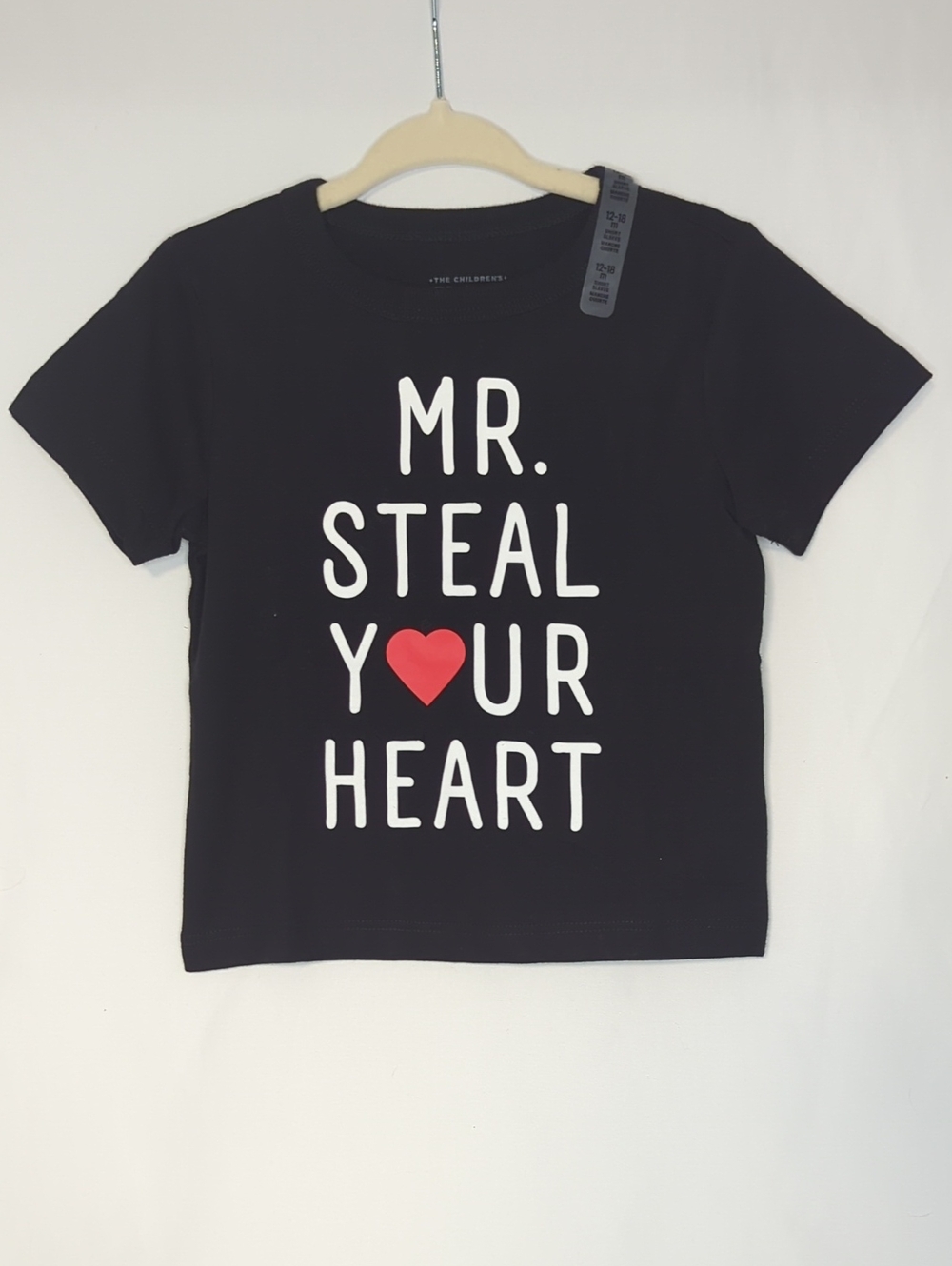 The Children's Place Black Tee Boys 12-18M